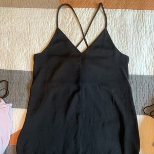 Cross back black cami